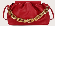 Load image into Gallery viewer, Chain Rutched Bag - red
